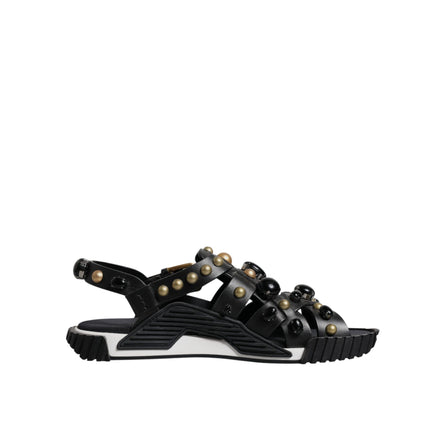 Dolce & Gabbana Sandales à clous en cuir noir