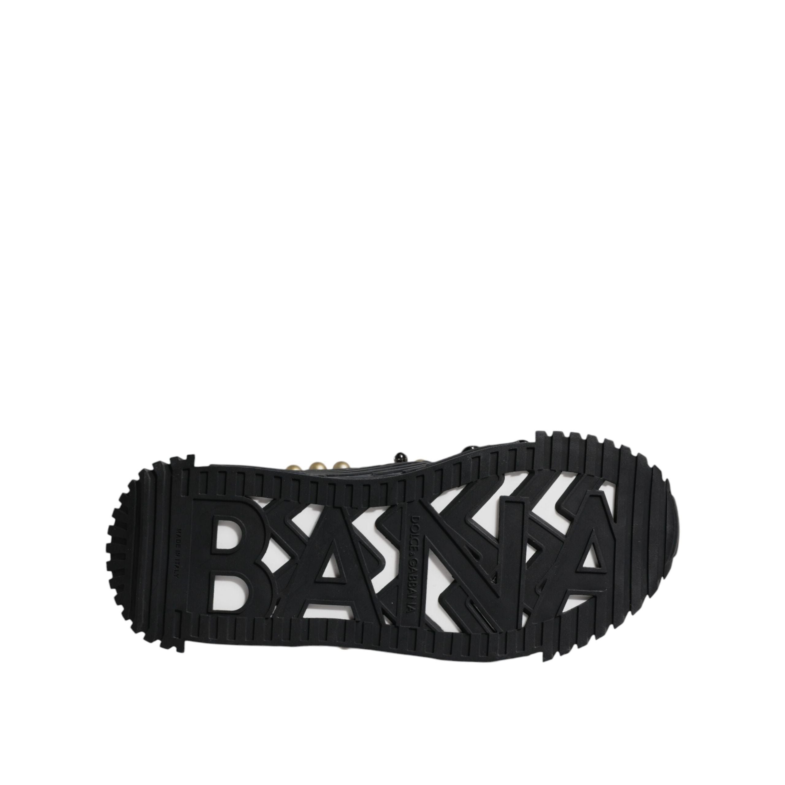 Dolce & Gabbana Sandales à clous en cuir noir