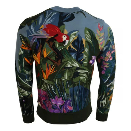 Dolce & Gabbana Maglione in lana e seta con logo Jungle