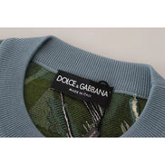Dolce & Gabbana Jungle Wool Silk Logo Sweater