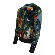 Dolce & Gabbana Jungle Wool Silk Logo Sweater