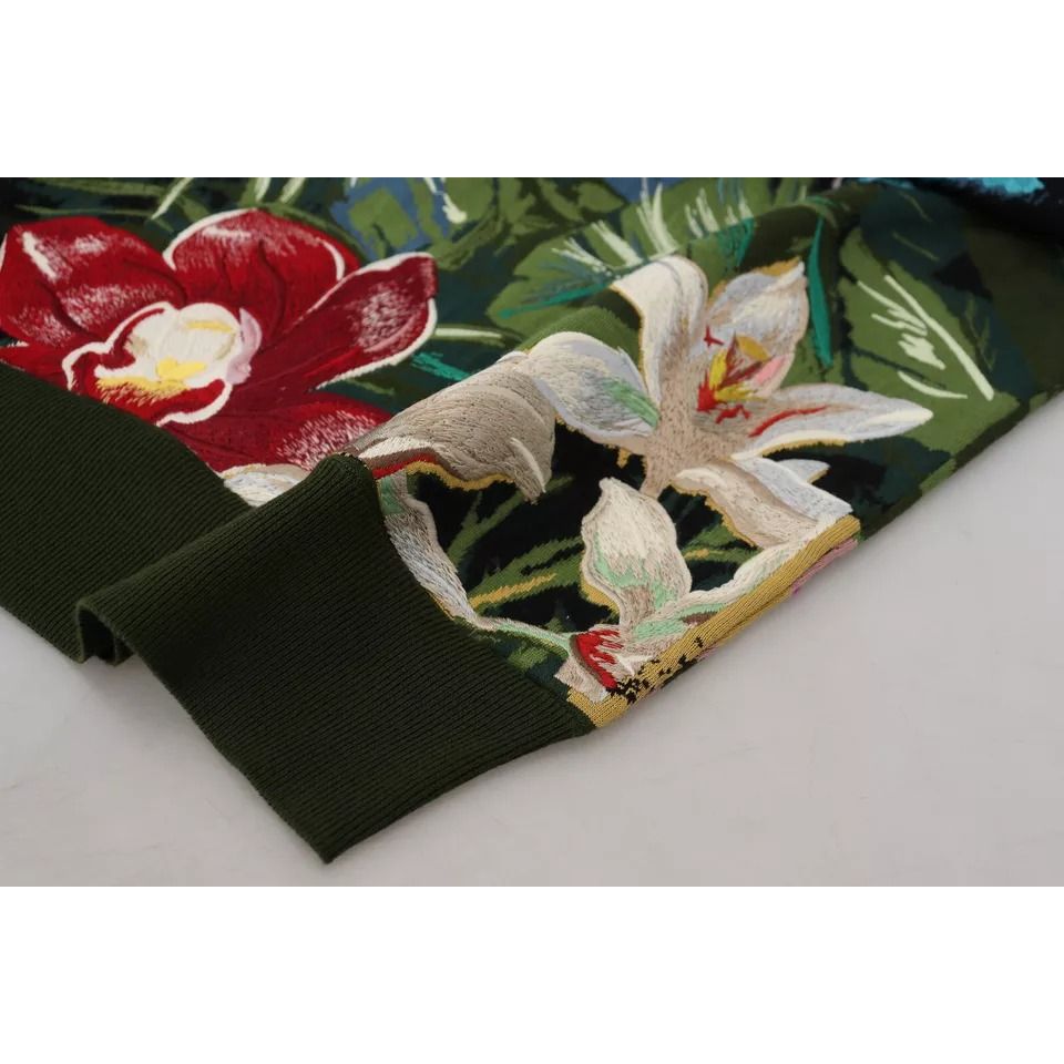 Dolce & Gabbana Jungle Wool Silk Logo Sweater