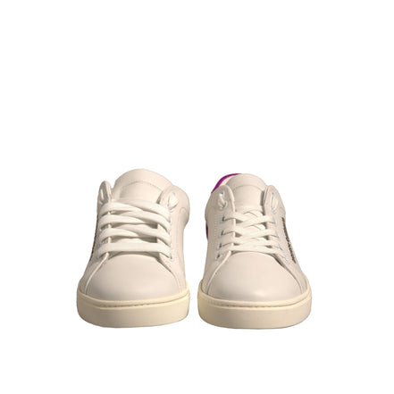 Dolce & Gabbana White Suede Low Top Sneakers