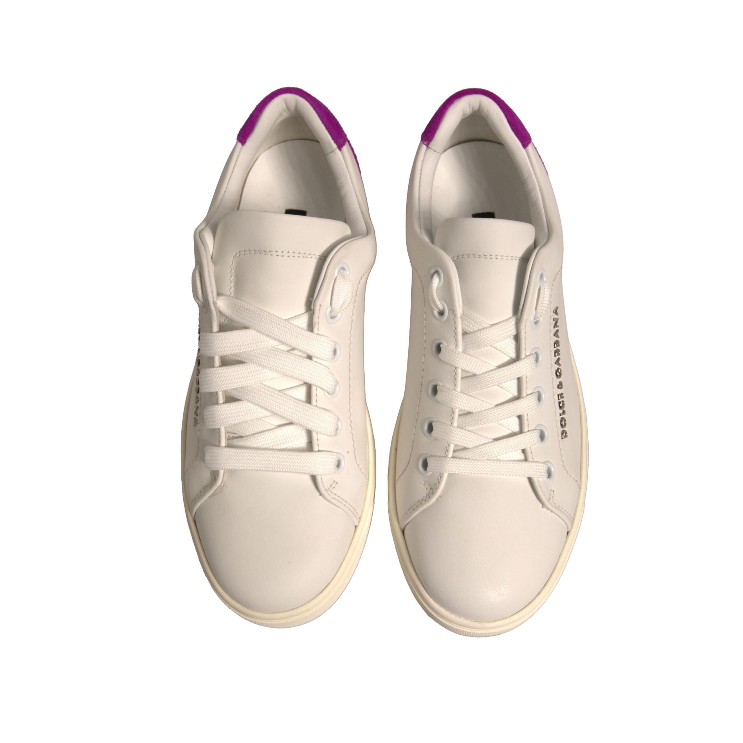 Dolce & Gabbana White Suede Low Top Sneakers