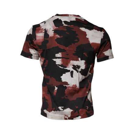 T-shirt col rond camouflage multicolore Dolce & Gabbana