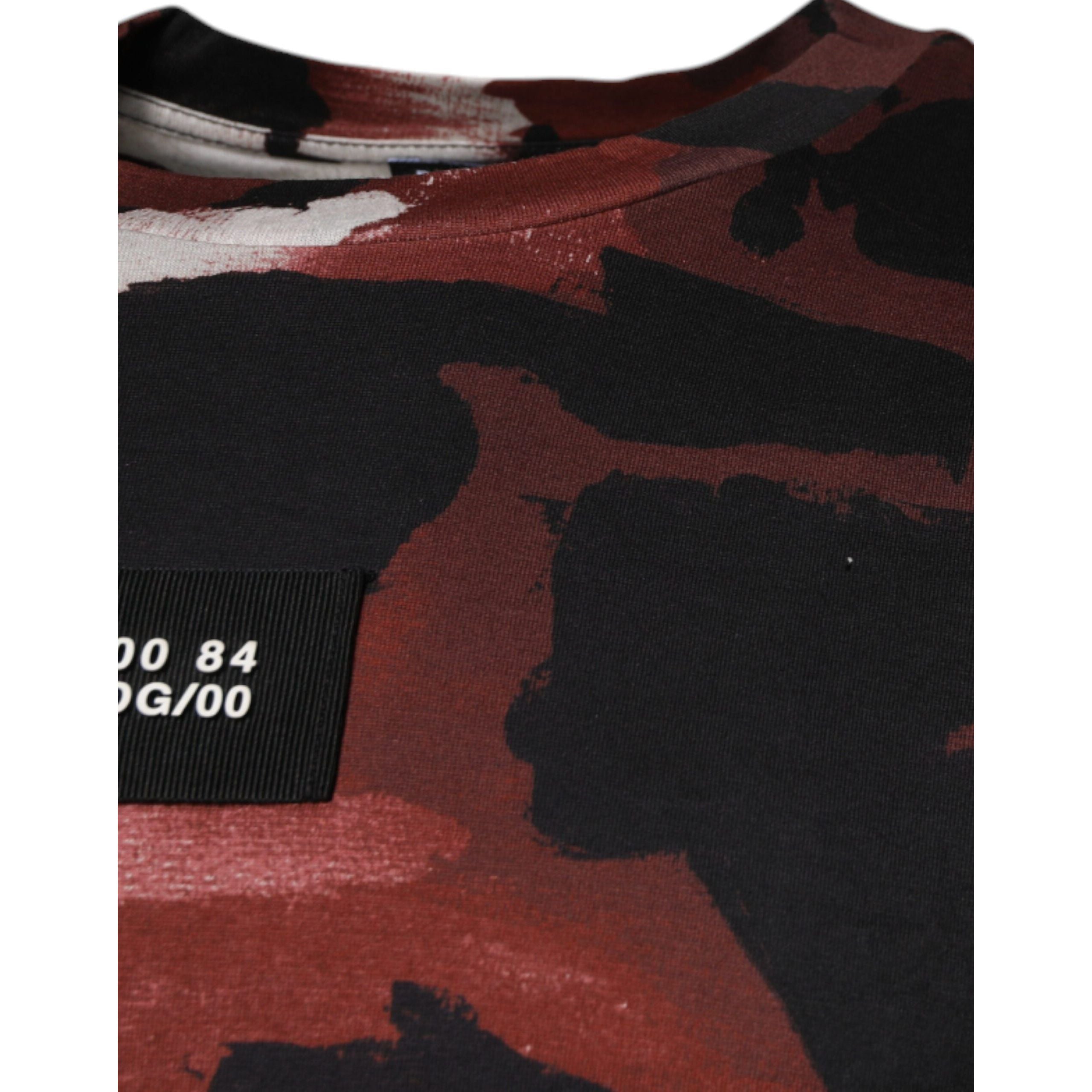 T-shirt col rond camouflage multicolore Dolce & Gabbana