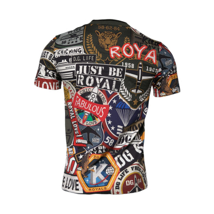 T-shirt en coton à col rond et imprimé graphique multicolore Dolce & Gabbana