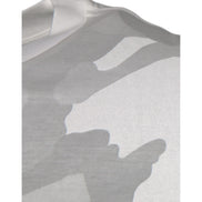Dolce & Gabbana White Grey Camouflage Cotton Crew Neck T-Shirt