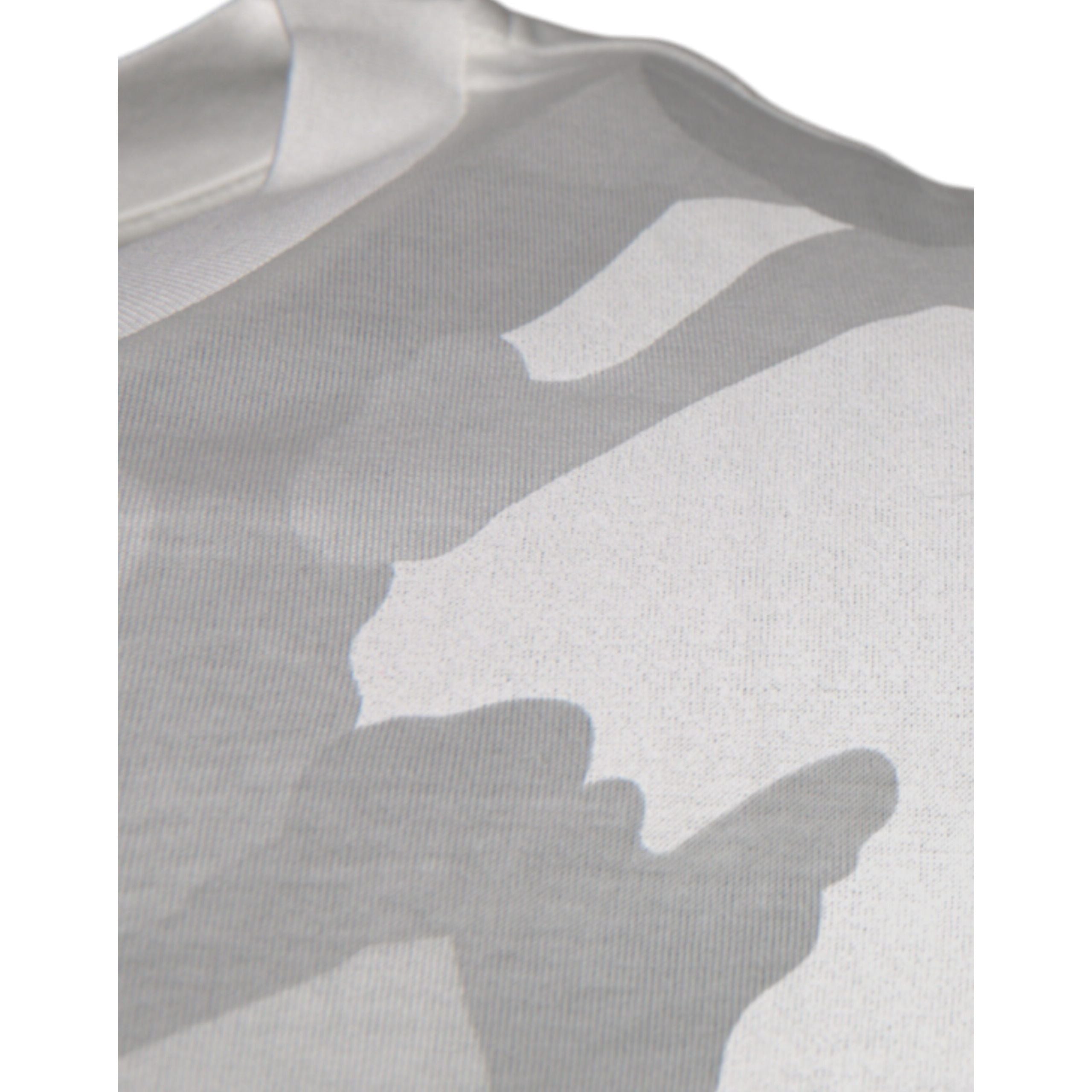 Dolce & Gabbana White Grey Camouflage Cotton Crew Neck T-Shirt