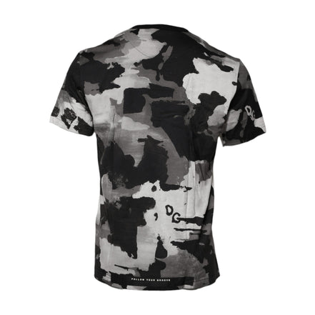 T-shirt Dolce & Gabbana col rond camouflage multicolore
