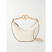 Sac à bandoulière Valentino Garavani petit hobo en cuir ivoire Vlogo