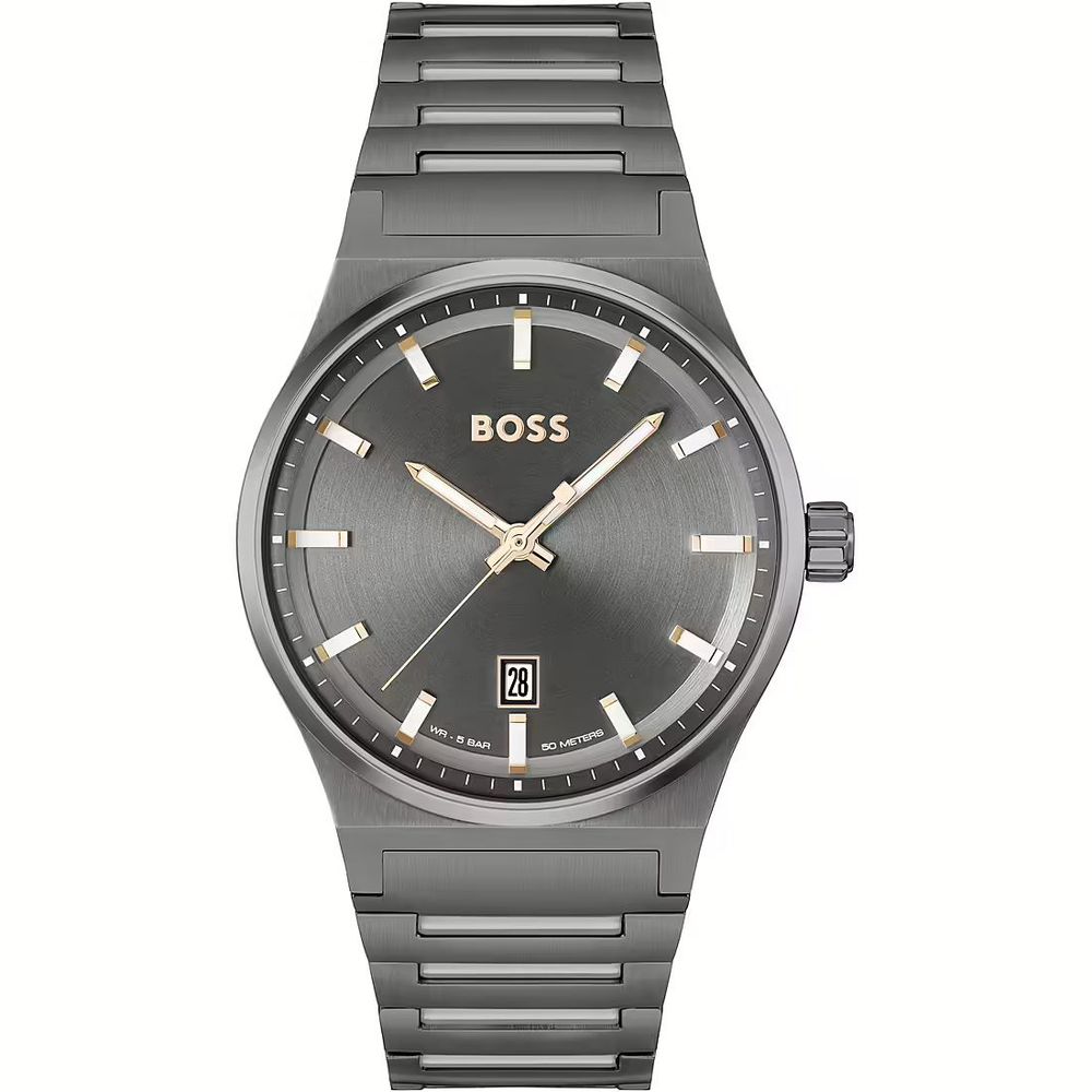 Hugo Boss Grey Stainless Steel Dress Watch