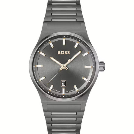 Hugo Boss Grey Stainless Steel Dress Watch