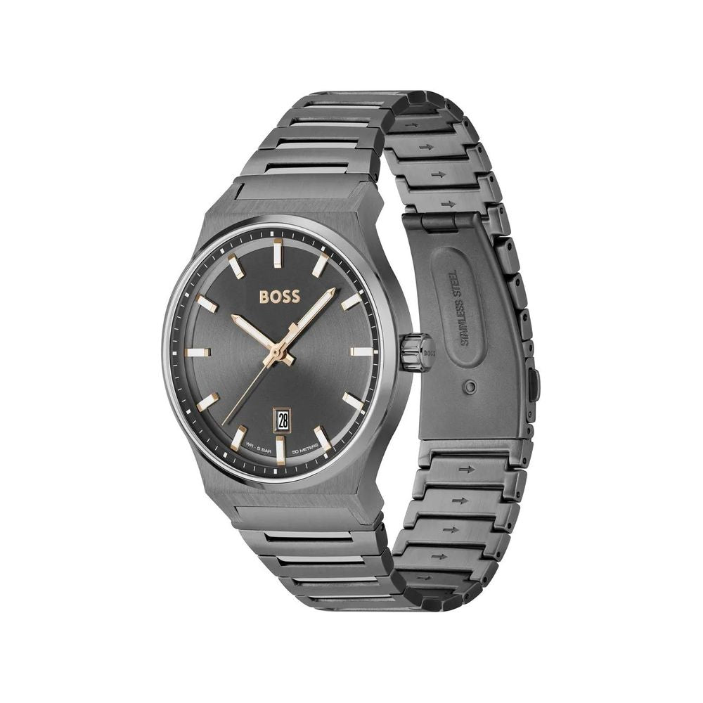Hugo Boss Grey Stainless Steel Dress Watch