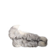 Dolce & Gabbana White Fox Fur Neck Wrap Warmer Winter Scarf
