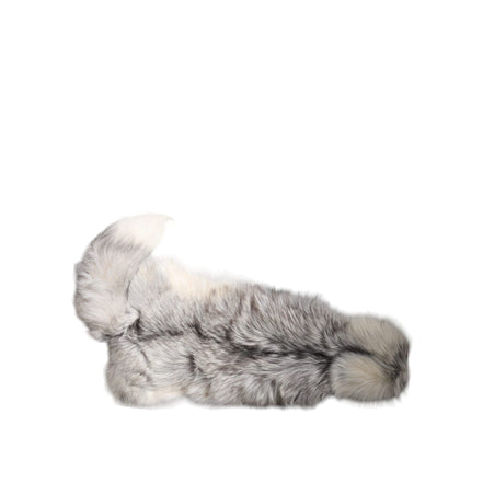 Dolce & Gabbana White Fox Fur Neck Wrap Warmer Winter Scarf