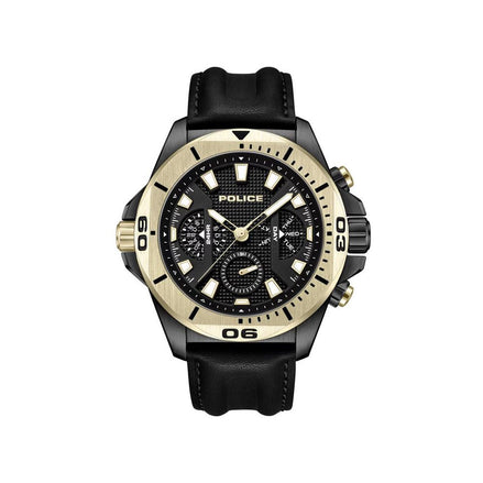 Montre habillée en similicuir noir Police
