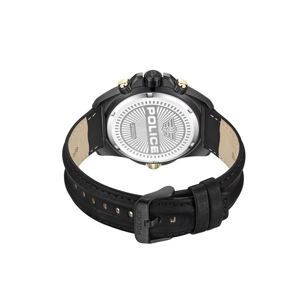 Orologio Police elegante da donna in similpelle nera