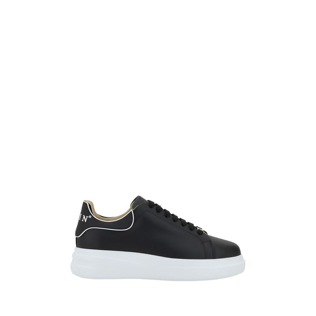 Baskets basses Philipp Plein en cuir de veau noir Bos Taurus