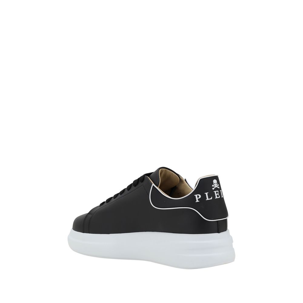 Baskets basses Philipp Plein en cuir de veau noir Bos Taurus