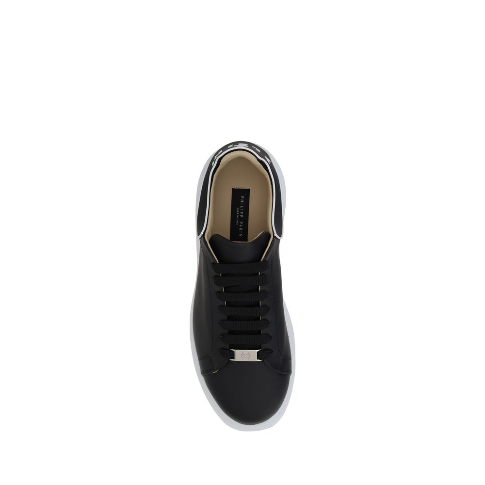 Baskets basses Philipp Plein en cuir de veau noir Bos Taurus