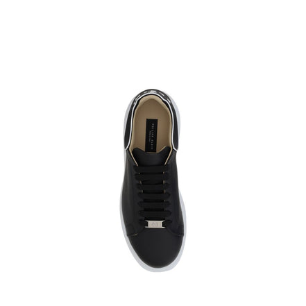 Baskets basses Philipp Plein en cuir de veau noir Bos Taurus