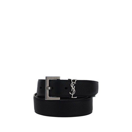 Saint Laurent Black Calf Leather Belt