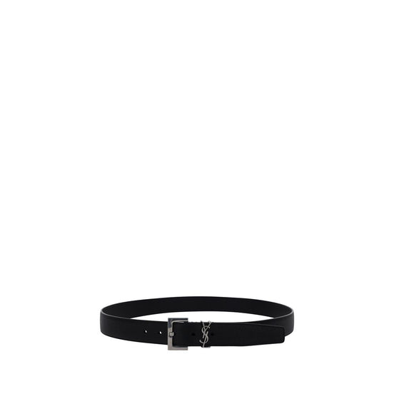 Saint Laurent Black Calf Leather Belt