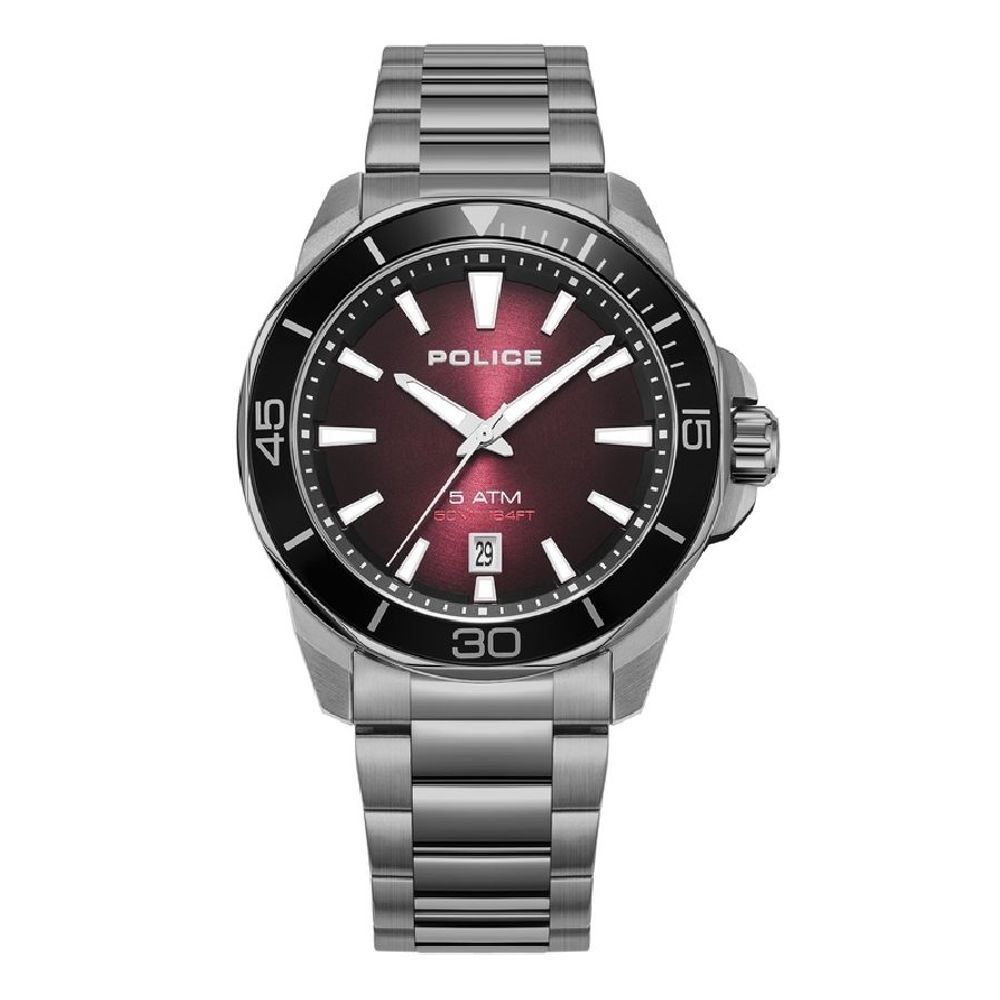 Montre habillée Police gris acier inoxydable