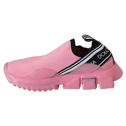 Dolce & Gabbana Pink Sorrento Slip-On Low Top Sneakers