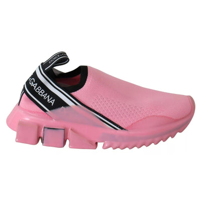 Dolce & Gabbana Pink Sorrento Slip-On Low Top Sneakers