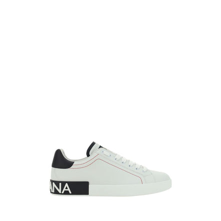 Baskets basses Dolce & Gabbana en cuir de veau blanc Bos Taurus