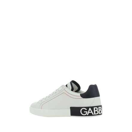 Baskets basses Dolce & Gabbana en cuir de veau blanc Bos Taurus