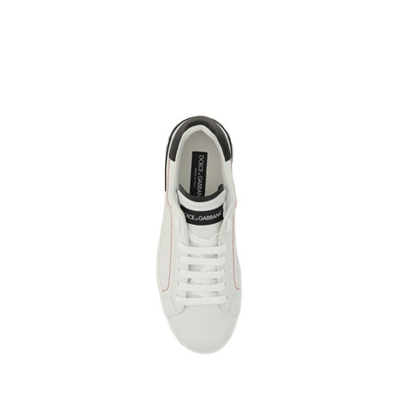 Baskets basses Dolce & Gabbana en cuir de veau blanc Bos Taurus