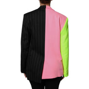 Veste-Manteau Ornée en Patchwork Multicolore Dolce & Gabbana