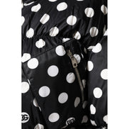 Piumino Dolce & Gabbana con zip intera a pois bianchi e neri