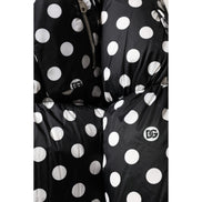 Piumino Dolce & Gabbana con zip intera a pois bianchi e neri