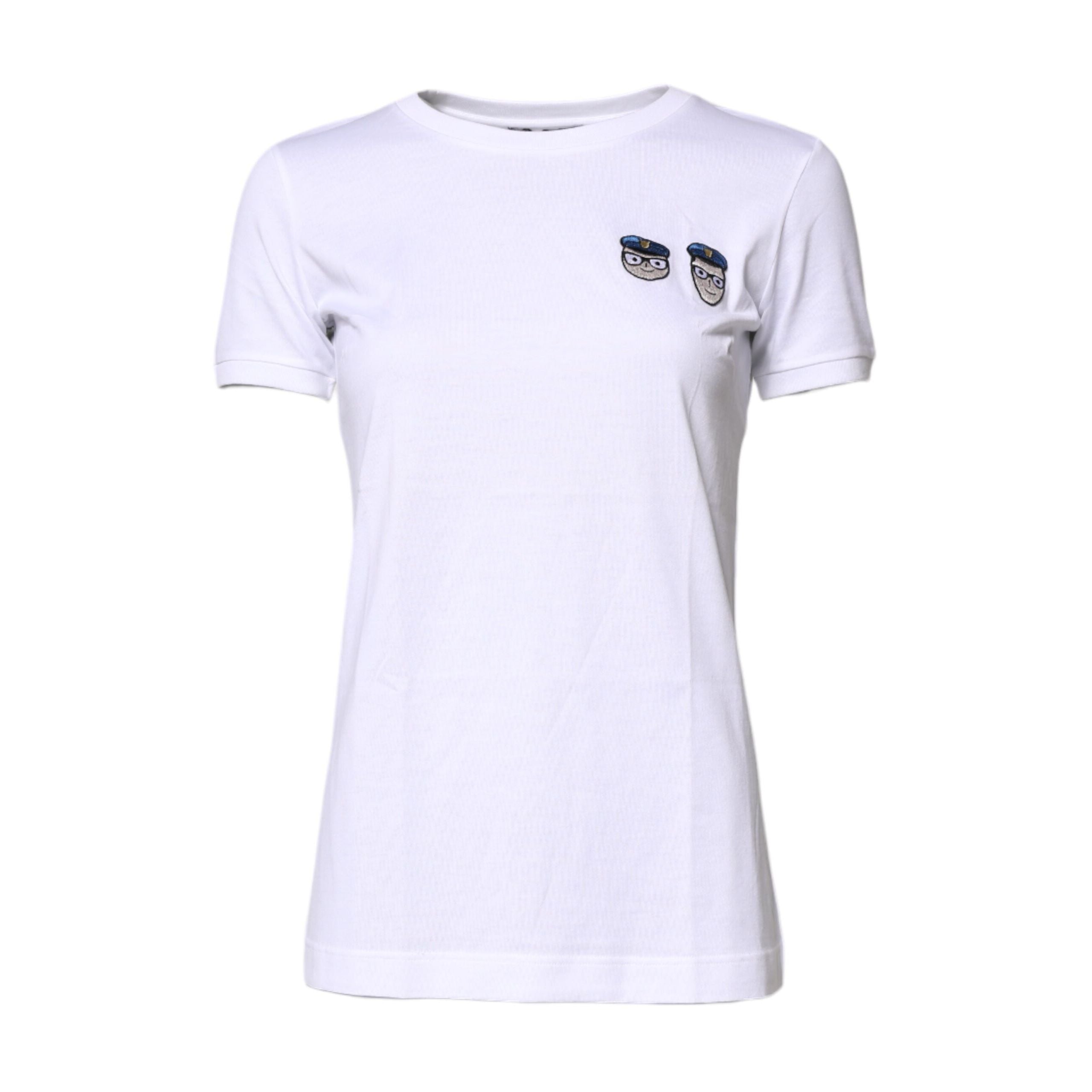 T-shirt girocollo in cotone bianco #DGFamily Dolce & Gabbana
