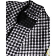 Dolce & Gabbana Giacca Mantella Floreale con Fantasia Monocromatica Nera e Bianca