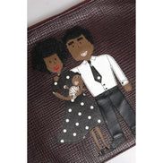 Pochette da uomo Dolce & Gabbana in pelle marrone con applicazioni #DGFAMILY