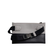 Sac bandoulière Dolce & Gabbana en cuir noir et blanc avec logo embossé