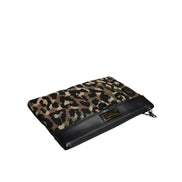 Pochette Dolce & Gabbana con stampa jacquard leopardo multicolore e placca logo