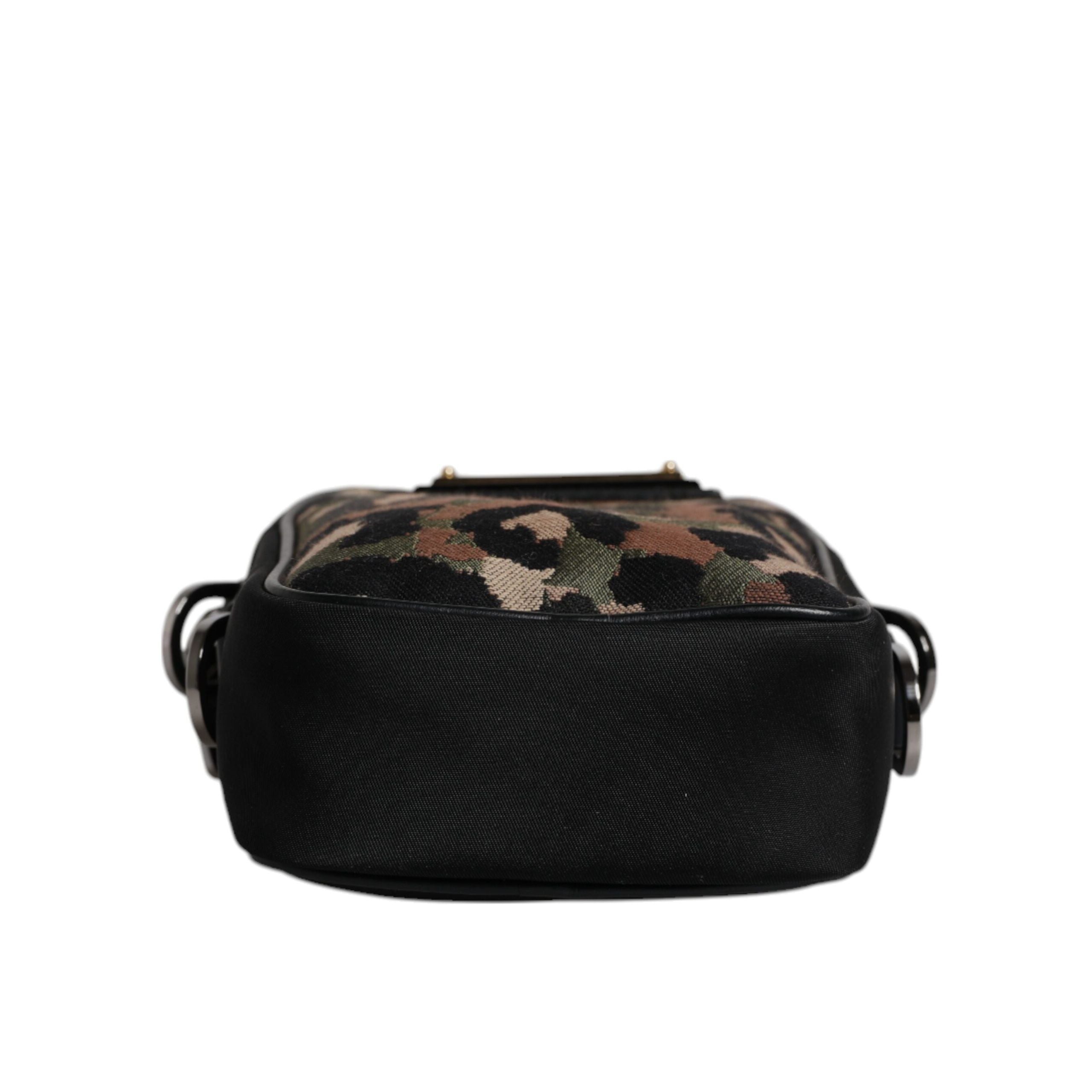Sac bandoulière Dolce & Gabbana multicolore en jacquard léopard avec plaque logo