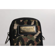 Sac bandoulière Dolce & Gabbana multicolore en jacquard léopard avec plaque logo
