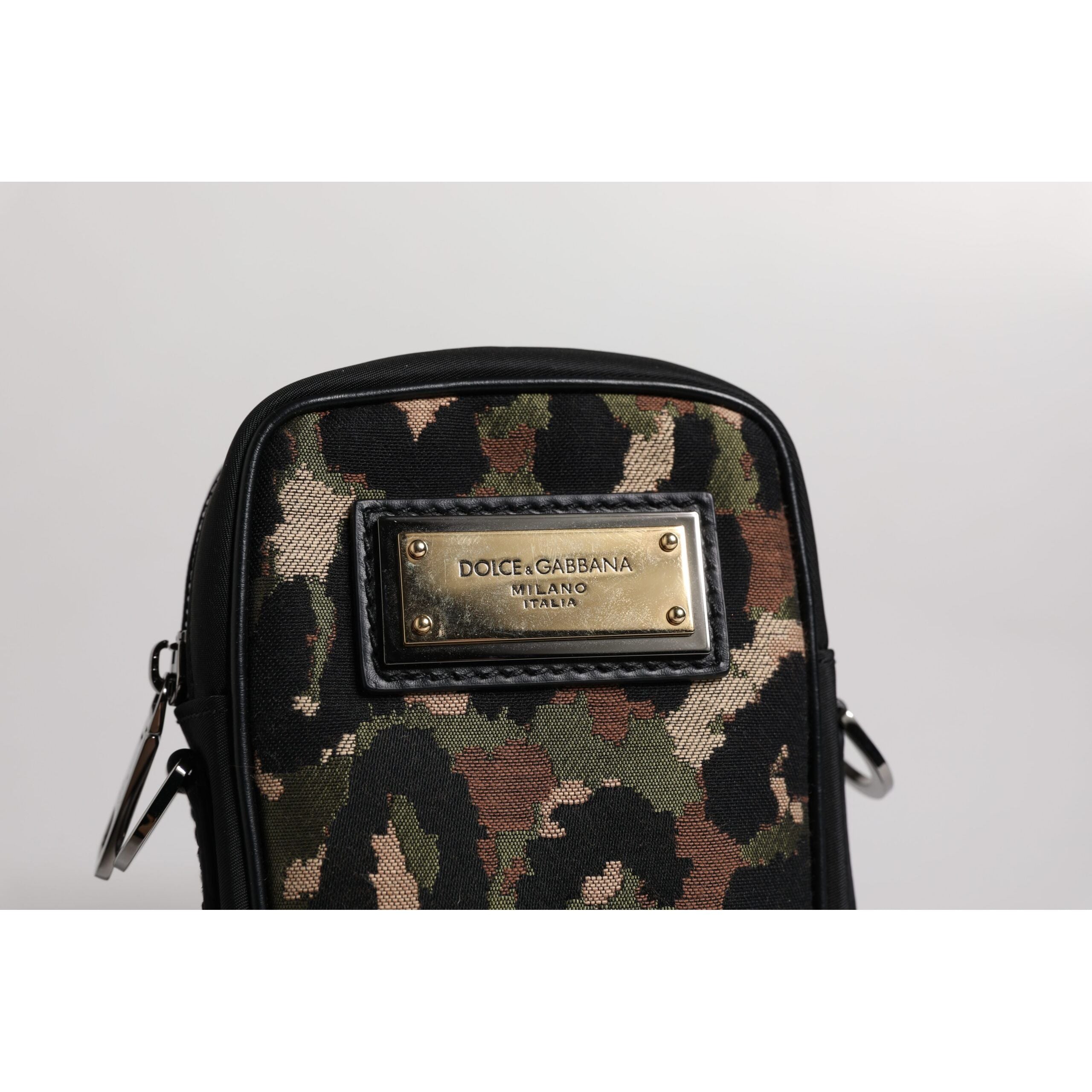 Sac bandoulière Dolce & Gabbana multicolore en jacquard léopard avec plaque logo