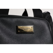Sac de transport pour animal Dolce & Gabbana noir avec bandoulière et plaque logo
