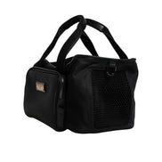 Sac de transport pour animal Dolce & Gabbana noir avec bandoulière et plaque logo