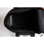 Sac de transport pour animal Dolce & Gabbana noir avec bandoulière et plaque logo