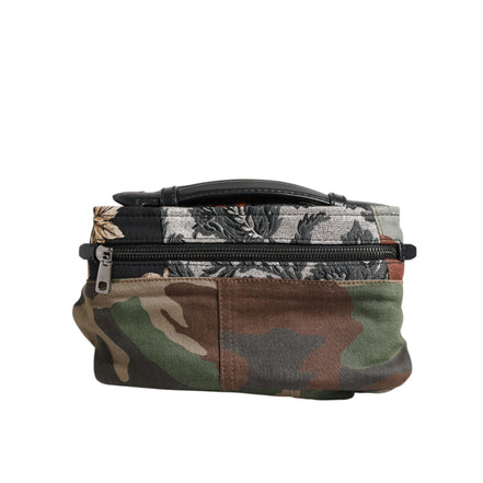 Dolce & Gabbana Multicolor Camouflage Patchwork Logo Belt Bag
