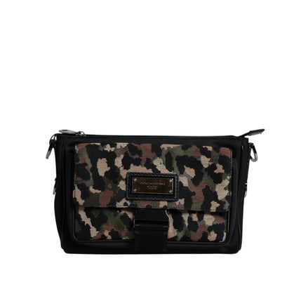 Sac bandoulière Dolce & Gabbana léopard jacquard multicolore